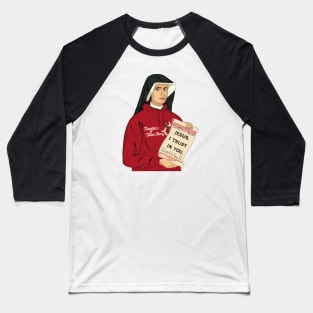 St Faustina Kowalska Great Love Catholic Quote Divine Mercy Baseball T-Shirt